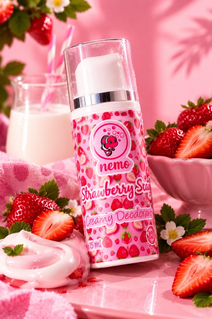 Strawberry Creamy Deodorant مزيل عرق كريمي من براند نيمو