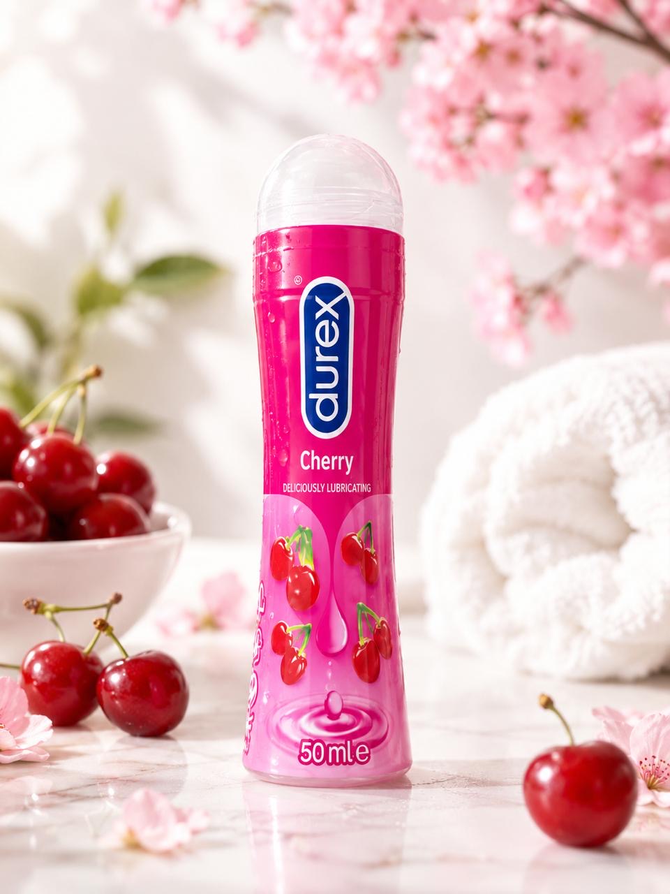 مزلق حميمي بنكهة ورائحة  من ديوركس (Durex Cherry Deliciously Lubricating Gel)