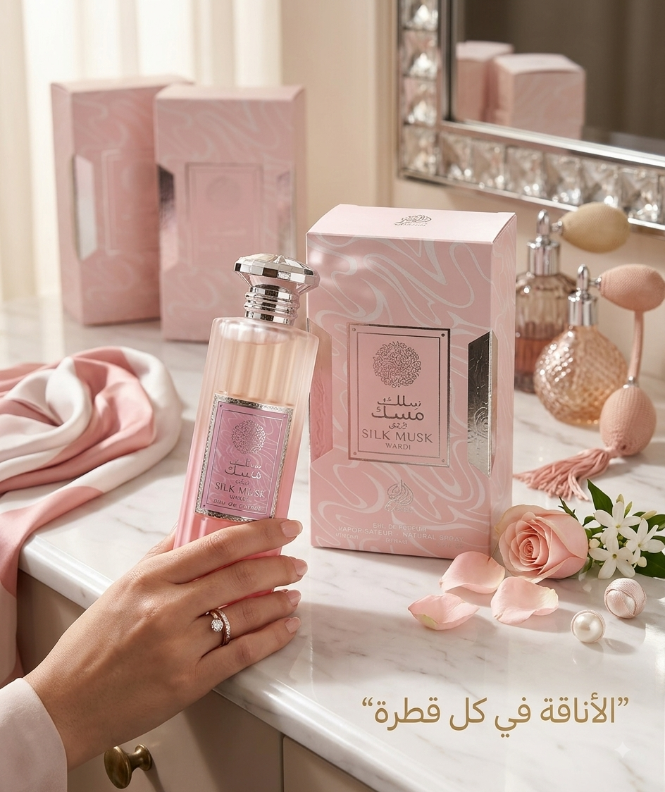 برفان مسك سلك وردي